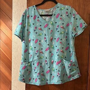 Scrubstar polyester scrub top - women’s large